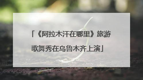 《阿拉木汗在哪里》旅游歌舞秀在乌鲁木齐上演