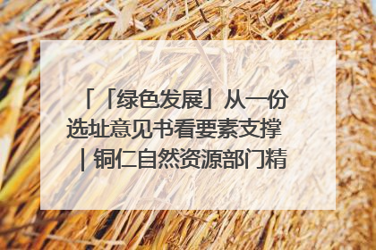 「绿色发展」从一份选址意见书看要素支撑｜铜仁自然资源部门精准服务助力项目落地