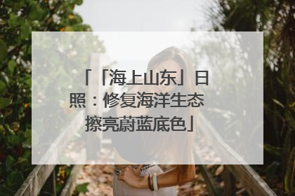 「海上山东」日照：修复海洋生态 擦亮蔚蓝底色