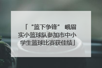 “篮下争锋” 峨眉实小篮球队参加市中小学生篮球比赛获佳绩