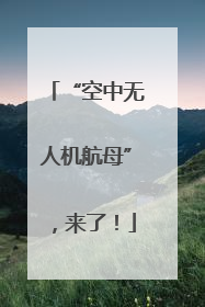 “空中无人机航母”，来了！