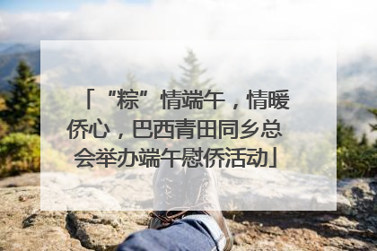 “粽”情端午，情暖侨心，巴西青田同乡总会举办端午慰侨活动