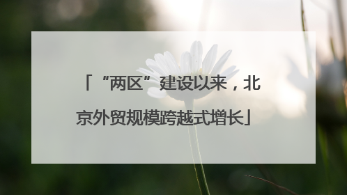 “两区”建设以来，北京外贸规模跨越式增长