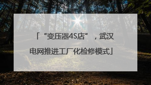 “变压器4S店”，武汉电网推进工厂化检修模式