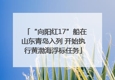 “向阳红17”船在山东青岛入列 开始执行黄渤海浮标任务