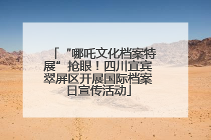 “哪吒文化档案特展”抢眼！四川宜宾翠屏区开展国际档案日宣传活动