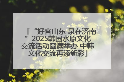 “好客山东 泉在济南”2025韩国水原文化交流活动圆满举办 中韩文化交流再添新彩