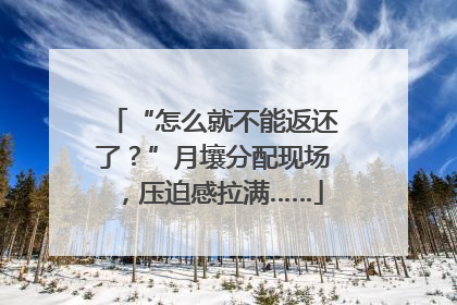 “怎么就不能返还了？”月壤分配现场，压迫感拉满……