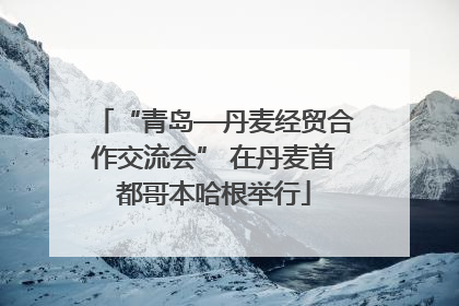 “青岛—丹麦经贸合作交流会” 在丹麦首都哥本哈根举行