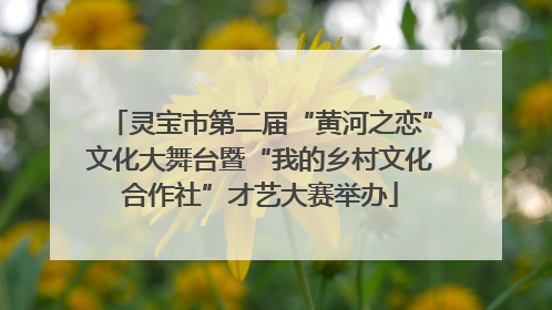 灵宝市第二届“黄河之恋”文化大舞台暨“我的乡村文化合作社”才艺大赛举办