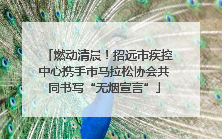 燃动清晨！招远市疾控中心携手市马拉松协会共同书写“无烟宣言”