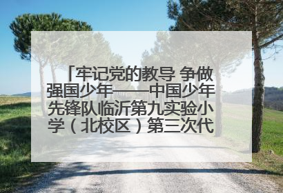 牢记党的教导 争做强国少年——中国少年先锋队临沂第九实验小学（北校区）第三次代表大会胜利召开