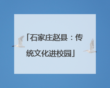 石家庄赵县：传统文化进校园