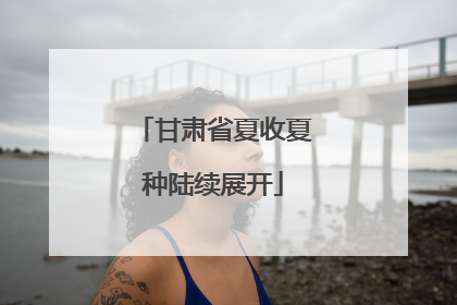 甘肃省夏收夏种陆续展开
