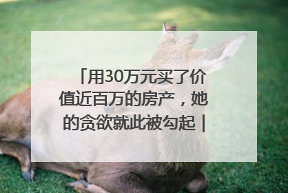 用30万元买了价值近百万的房产，她的贪欲就此被勾起｜今晚九点半