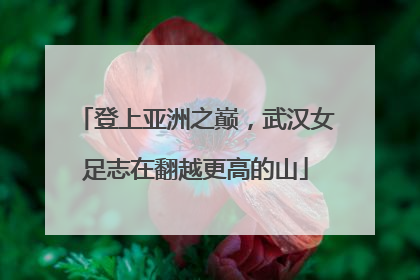 登上亚洲之巅，武汉女足志在翻越更高的山
