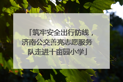 筑牢安全出行防线，济南公交善亮志愿服务队走进十亩园小学