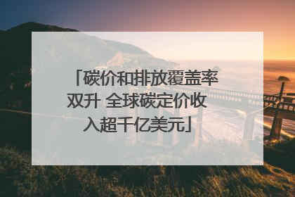 碳价和排放覆盖率双升 全球碳定价收入超千亿美元