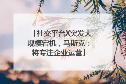 社交平台X突发大规模宕机，马斯克：将专注企业运营