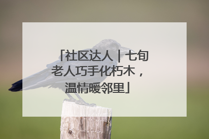 社区达人｜七旬老人巧手化朽木，温情暖邻里
