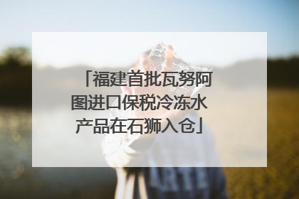 福建首批瓦努阿图进口保税冷冻水产品在石狮入仓