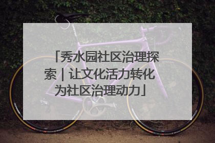 秀水园社区治理探索｜让文化活力转化为社区治理动力