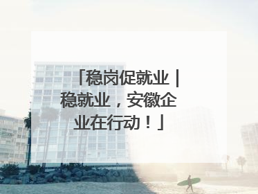稳岗促就业｜稳就业，安徽企业在行动！