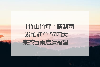 竹山竹坪：晴制雨发忙赶单 57吨大宗茶冒雨启运福建