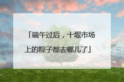 端午过后，十堰市场上的粽子都去哪儿了