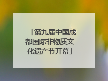 第九届中国成都国际非物质文化遗产节开幕