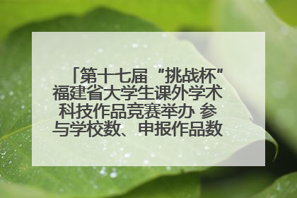 第十七届“挑战杯”福建省大学生课外学术科技作品竞赛举办 参与学校数、申报作品数创历史新高