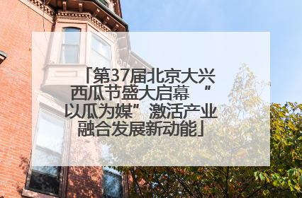 第37届北京大兴西瓜节盛大启幕 “以瓜为媒”激活产业融合发展新动能