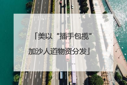 美以“插手包揽”加沙人道物资分发