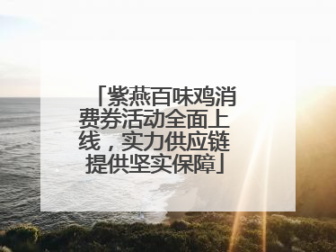 紫燕百味鸡消费券活动全面上线，实力供应链提供坚实保障