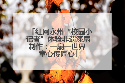 红网永州“校园小记者”体验非遗漆扇制作：一扇一世界 童心传匠心