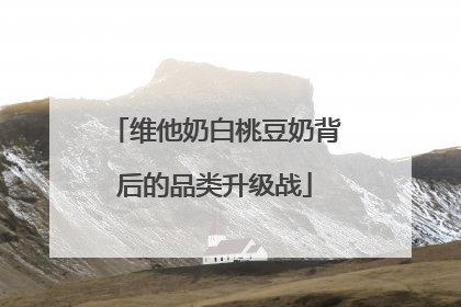 维他奶白桃豆奶背后的品类升级战