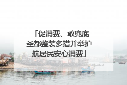 促消费、敢兜底 圣都整装多措并举护航居民安心消费