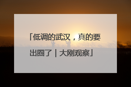 低调的武汉，真的要出圈了｜大刚观察