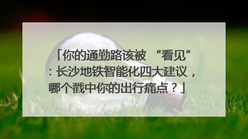 你的通勤路该被 “看见”：长沙地铁智能化四大建议，哪个戳中你的出行痛点？