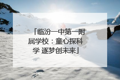 临汾一中第一附属学校：童心探科学 逐梦创未来