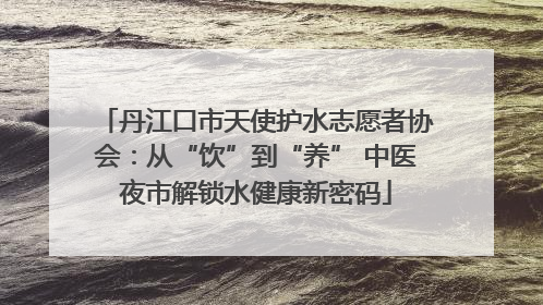 丹江口市天使护水志愿者协会：从“饮”到“养” 中医夜市解锁水健康新密码