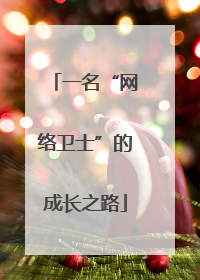 一名“网络卫士”的成长之路