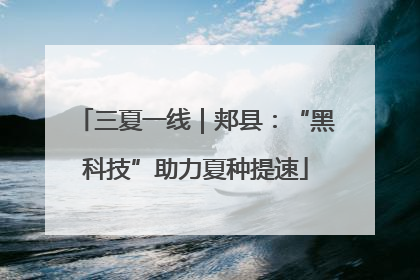 三夏一线｜郏县：“黑科技”助力夏种提速