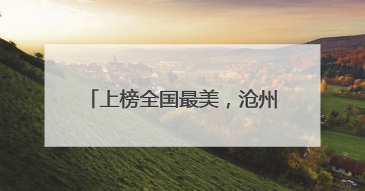 上榜全国最美，沧州这条路凭啥出圈？
