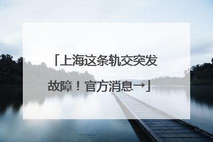 上海这条轨交突发故障！官方消息→