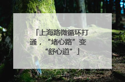 上海路微循环打通，“堵心路”变“舒心道”
