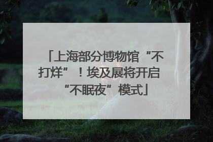 上海部分博物馆“不打烊”！埃及展将开启“不眠夜”模式