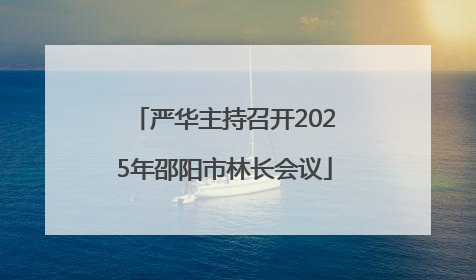 严华主持召开2025年邵阳市林长会议