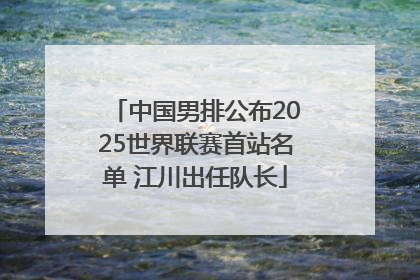 中国男排公布2025世界联赛首站名单 江川出任队长