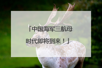 中国海军三航母时代即将到来！